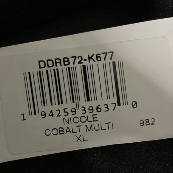 NWT Dress the Population Nicole Floral Cocktail Sheath Cobalt Multi Dress- Sz XL - Picture 10 of 10